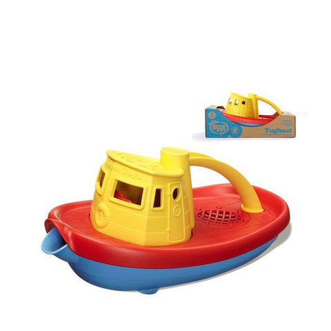 Green Toys Tugboat with Yellow top