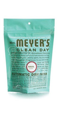 Mrs. Meyers Clean Day Automatic Dishwashing Soap Packs, Basil, 12.7 oz.