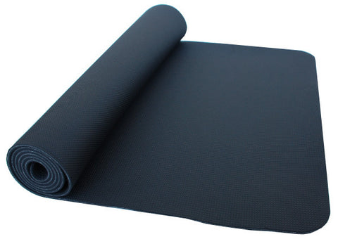 thinksport Safe Yoga Mat, 24 in x 72 in x 1/5 in, Color: black/black