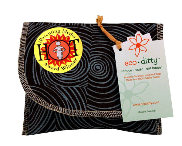 Snack Ditty organic snack bag, Let it Grow Brown.