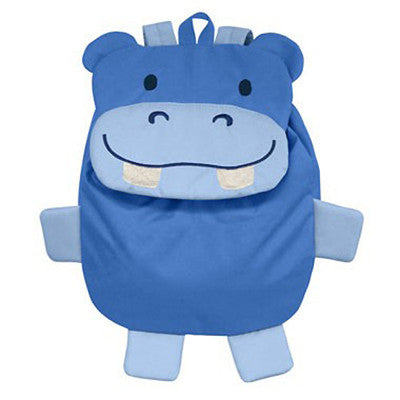 Green Sprouts Safari Backpack - Blue Hippo