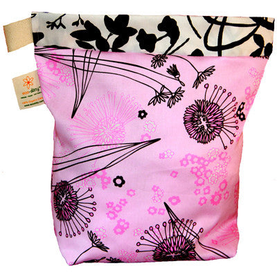 Organic Lunch Bag - Fields of Pink