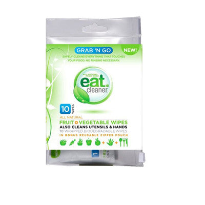 Eat Cleaner Grab N'Go Fruit and Vegetable Wipes - 10 Count