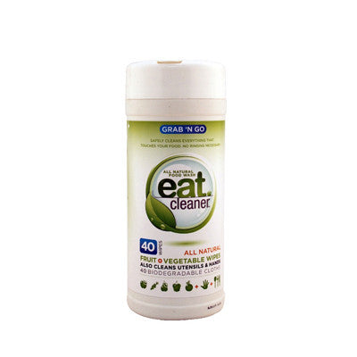 Eat Cleaner Grab N'Go Fruit and Vegetable Wipes - 40 Count