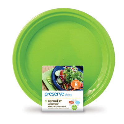 Preserve Large Reusable Plates - Apple Green - 8 Pack - 10.5 in