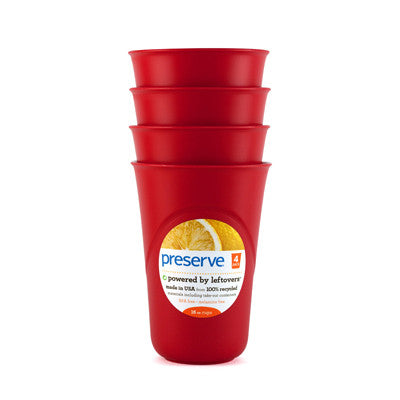 Preserve Everyday Cups - Pepper Red - 4 Packs