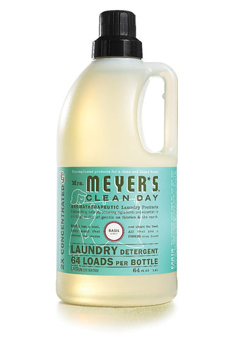 Mrs. Meyers Clean Day Laundry Detergent 64 Loads, Basil, 64 oz