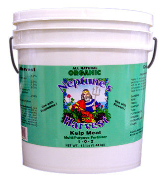 Neptune's Harvest Organic Kelp Meal Multi-Purpose Fertilizer, 1-0-2, 12 pound pail
