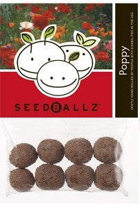 SeedBallz, Poppy, 8 balls per pack.
