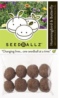 SeedBallz, Hummingbird / Butterfly Mix, 8 balls per pack.