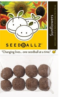SeedBallz, Sunflower, 8 balls per pack.
