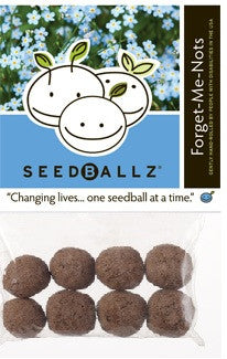 SeedBallz, Forget-Me-Not, 8 balls per pack.