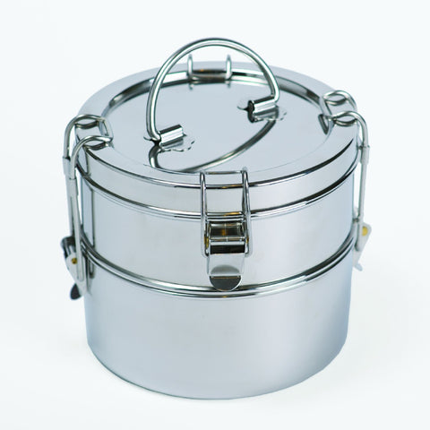 To-Go Ware 2-Tier Stainless Steel Tiffin  5 1/2 H x 6 D