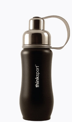 thinksport Stainless Steel Insulated Bottle,12oz, Color: Black