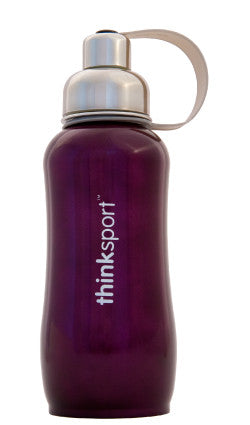 thinksport Stainless Steel Insulated Bottle, 25 oz, Color: Purple