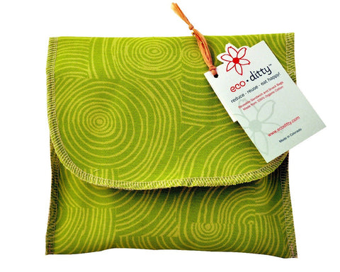 Wich Ditty organic sandwich bag, Let It Grow Green.