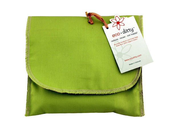 Wich Ditty organic sandwich bag, Spring Green (Solid).